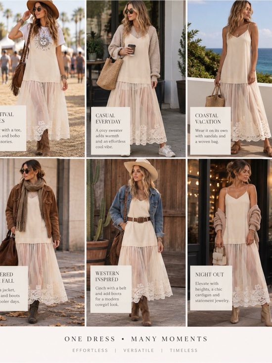 Anthropologie Dresses & Skirts - Anthropology Celandie M cream linen lace trim sheer bottom coastal maxi dress